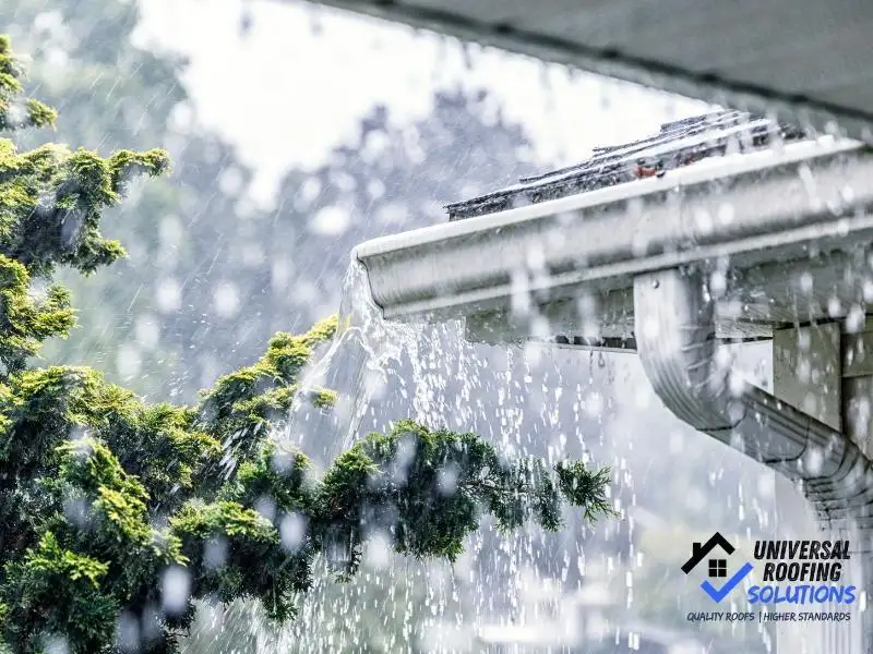 Granules in Gutters or Around Downspouts