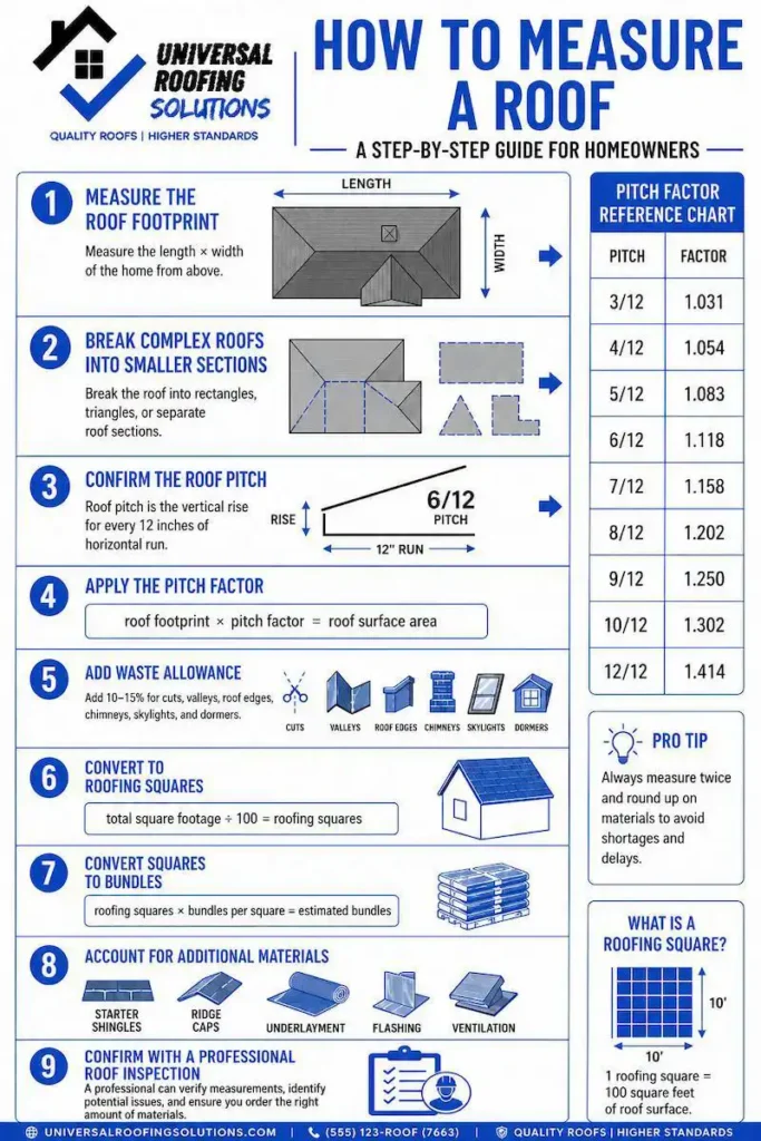 Measuring for a Shingles Roof Replacement
